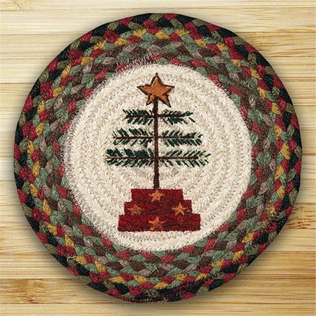 EARTH RUGS Feather Tree Printed Round Swatch 80-081FT